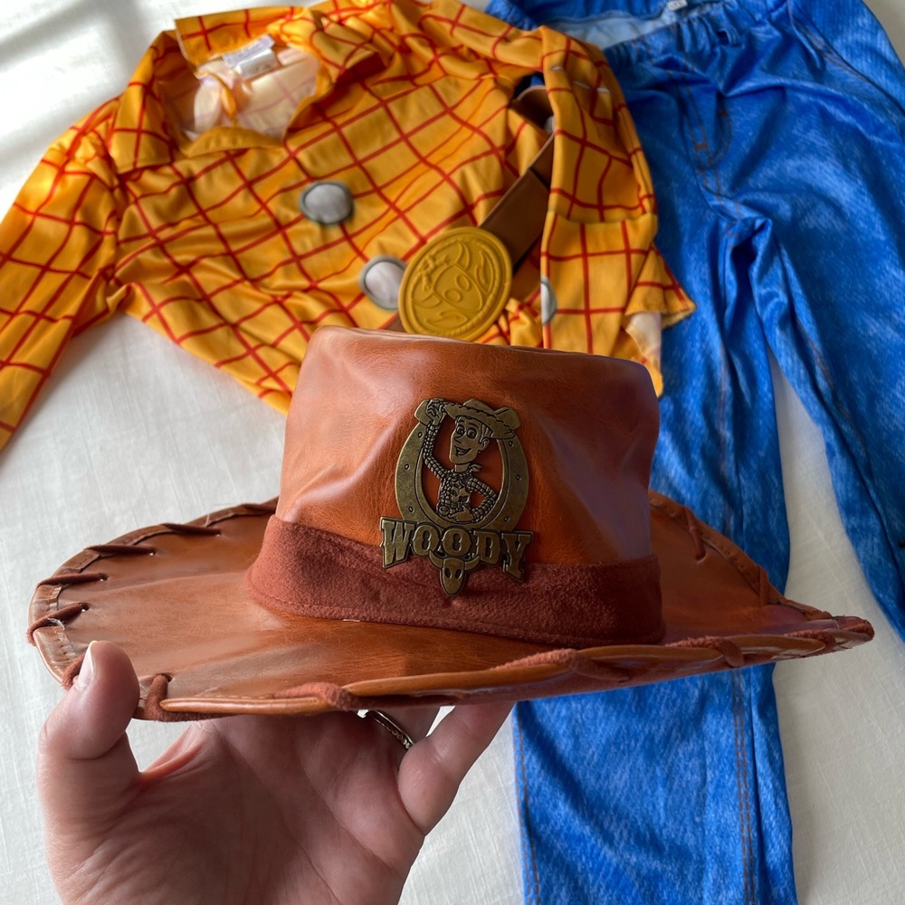 Disney Parks Authentic Toy Story Woody Cowboy Sheriff Hat & Child's Costume